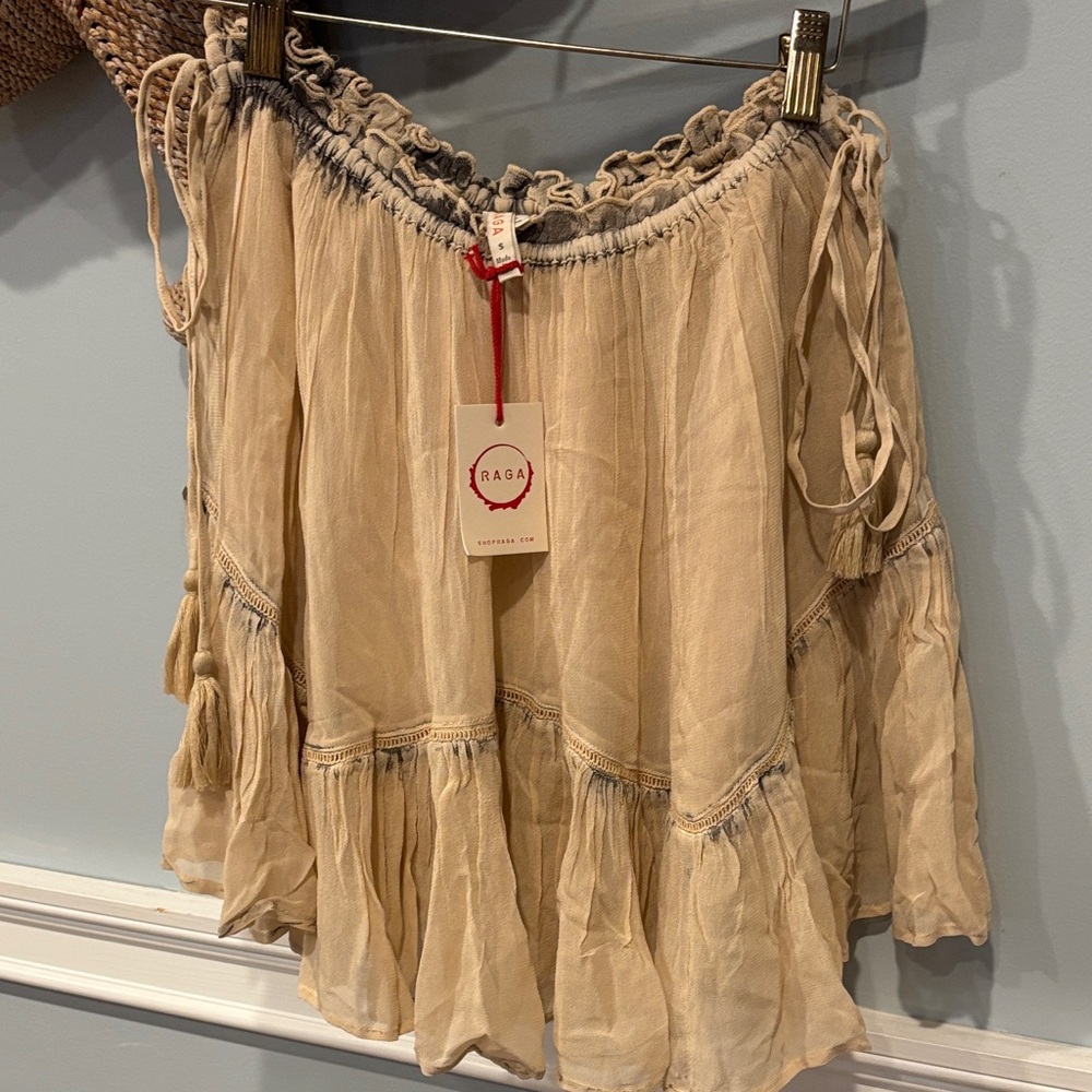 RAGA Beige/Tan Mini Skirt - Picture 3 of 4